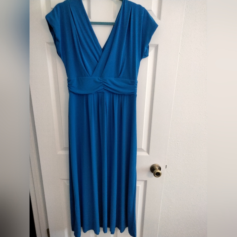 IMAN Elegant Blue Maxi Dress